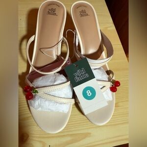 Brodie Charm Strappy Heels with Memory Foam Insole - Wild Fable™ Ivory Slip-On,